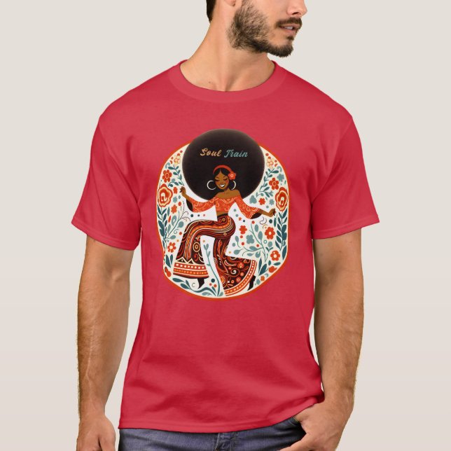 Camiseta Soul train disco dance soul music 70s friend (Anverso)