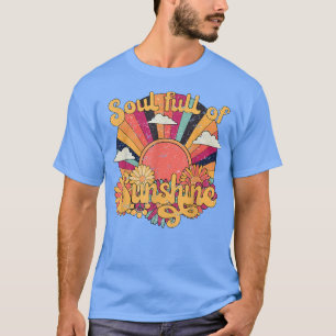 Camiseta Soul Vintage Retro Lleno De Happ De Girasol Sunshi