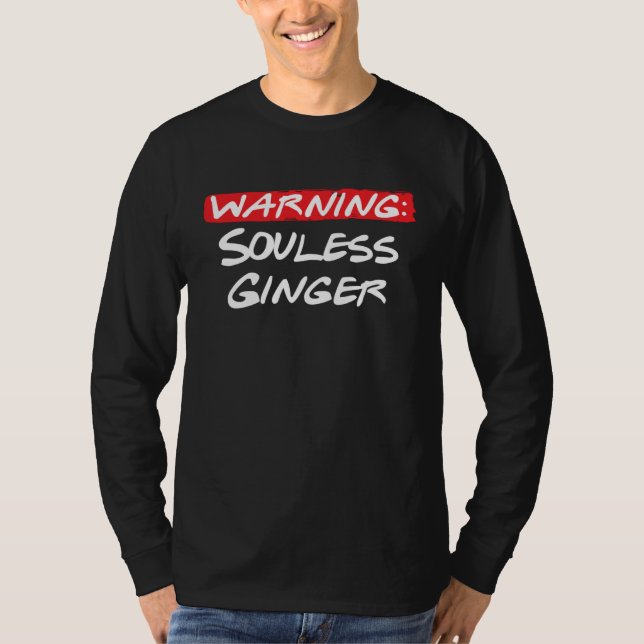 Camiseta Soulless Ginger Redhead Goth St Patricks Day (Anverso)