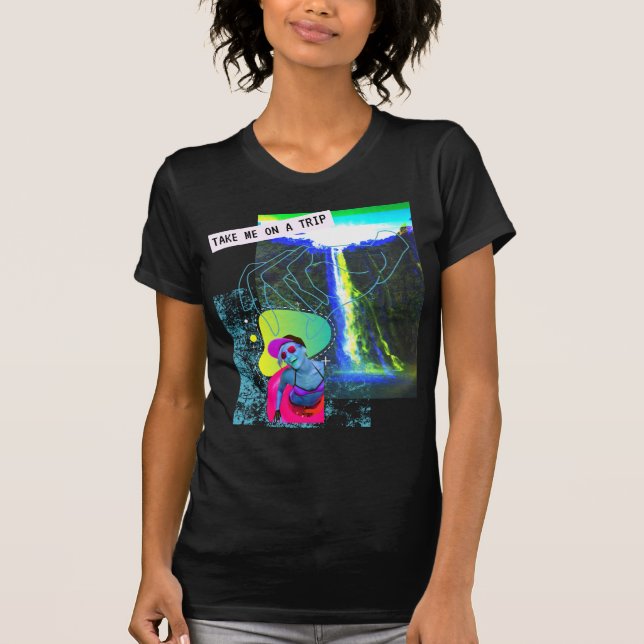 Camiseta Soultrip Trip Wasserfall Glitch Fun Vaporwave God (Anverso)