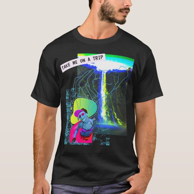 Camiseta Soultrip Trip Wasserfall Glitch Fun Vaporwave God (Anverso)