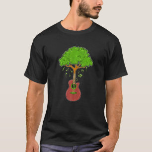 Camiseta Sound Of Nature Music Guitar Tree Forest Wood Musi