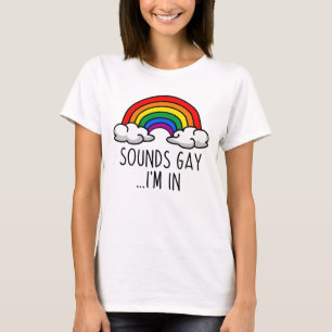 Camiseta SOUNDS GAY EN EL QUE ESTOY - Corto arcoiris