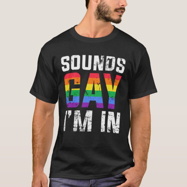 Camiseta Sounds Gay I m in Month Human Rights Proud Ally Qu (Anverso)