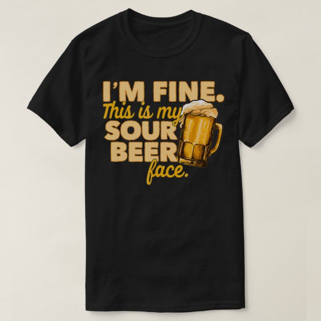 Camiseta Sour Beer Funny Craft Beer Lovers Sour Beer Face Q (Diseño del anverso)