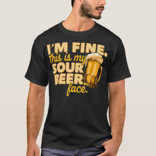 Camiseta Sour Beer Funny Craft Beer Lovers Sour Beer Face Q