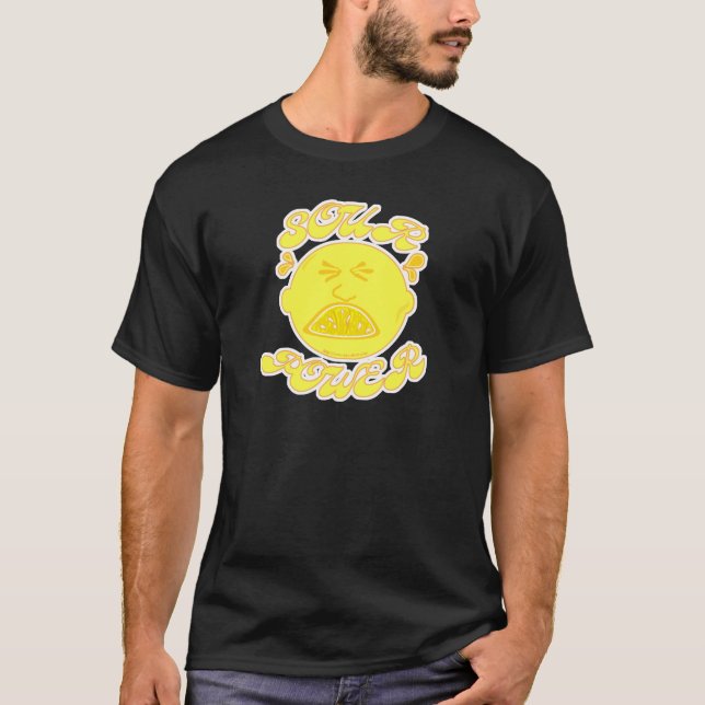 Camiseta Sour Power Funny Lemon Personalizado diciendo (Anverso)