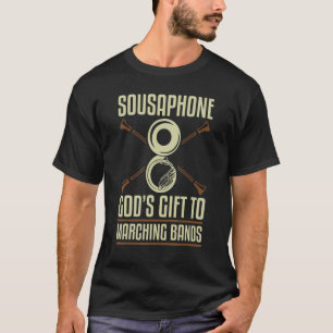 Camiseta Sousaphone Dios va a las bandas de marcha Tuba Ins
