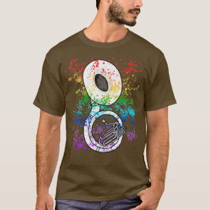 Camiseta Sousaphone Rainbow Colours Sousaphonist Brass Musi