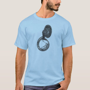 Camiseta Sousaphone Word Art Texto negro