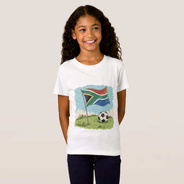 Camiseta South Africa flag and soccer ball (Anverso completo)