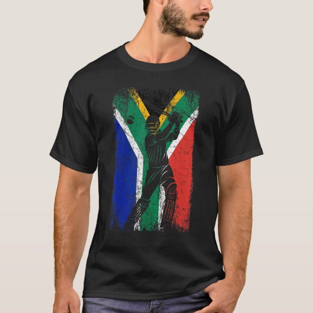 Camiseta South Africa Flag Cricket Fan Player Coach (Anverso)