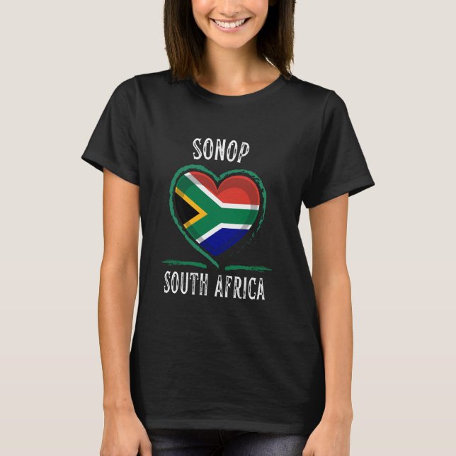 Camiseta South Africa Flag Heart Sonop City (Anverso)