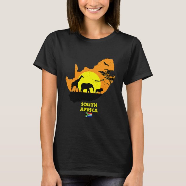 Camiseta South Africa Safari Savannah Sunset (Anverso)