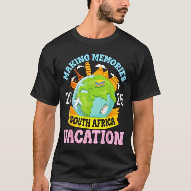 Camiseta South Africa Vacation 2026 Travel Making Memories  (Anverso)