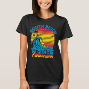 Camiseta South Beach Florida Retro Throwback Surf & Beach S