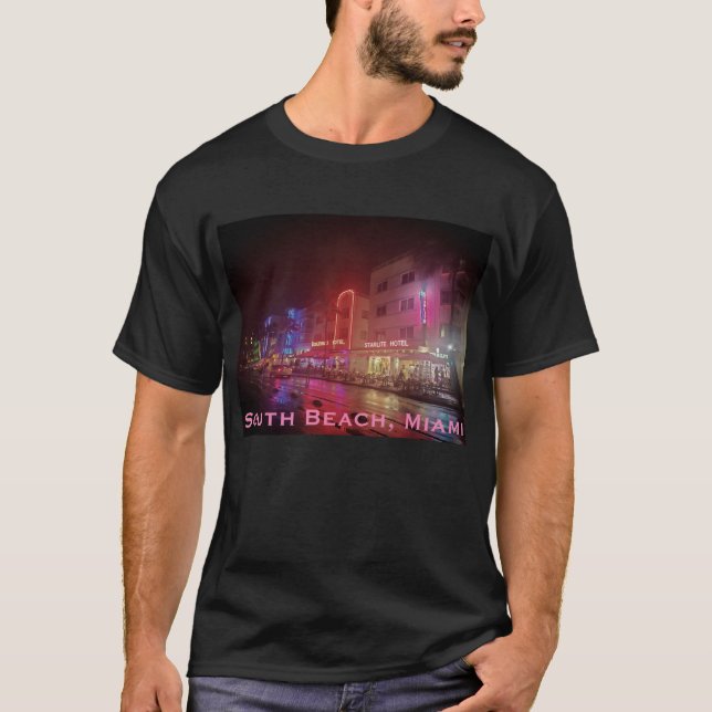 Camiseta South Beach, Miami, Florida Art Deco (Anverso)