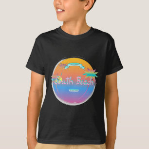 Camiseta South Beach, Miami, Florida con palmeras