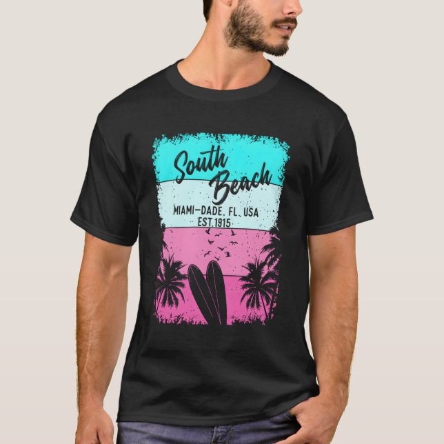 Camiseta South Beach Miami Florida Fl (Anverso)