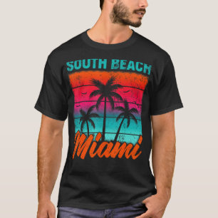 Camiseta South Beach Miami Vintage Retro Florida Beach Vaca