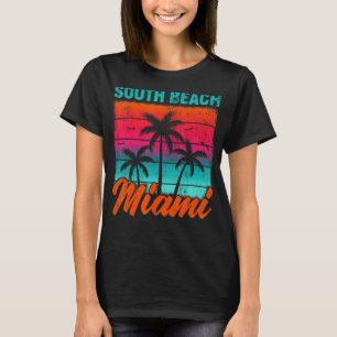 Camiseta South Beach Miami Vintage Retro Florida Beach Vaca