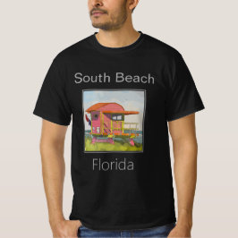 Camiseta South Beach Pink art Deco, Lifeguard Tower