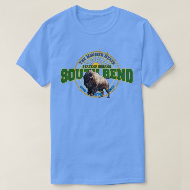 Camiseta South Bend Estado de Indiana regaloUSA (Diseño del anverso)