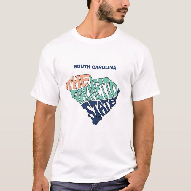 Camiseta South Carolina Nickname Word Art (Anverso)