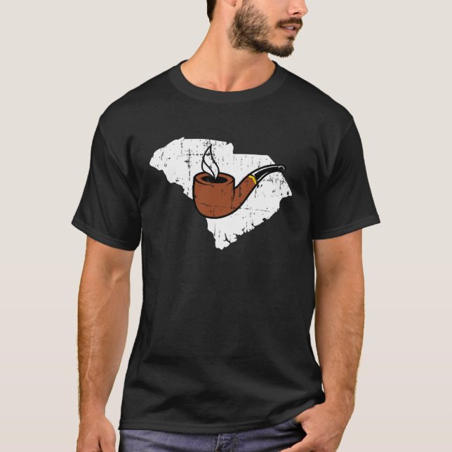 Camiseta South Carolina Tobacco Pipe Smoking Hobby Briar Pi (Anverso)
