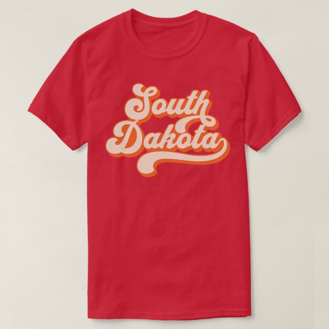 Camiseta South Dakota Retro (Diseño del anverso)