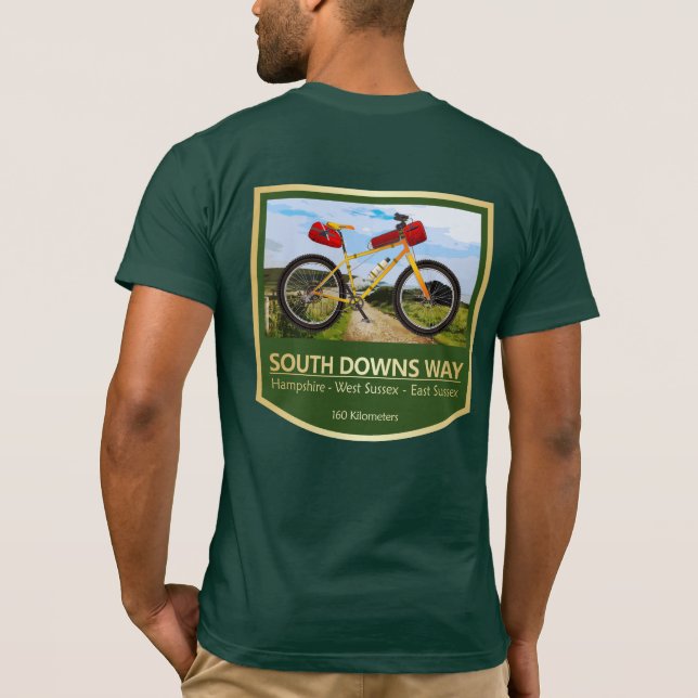 Camiseta South Downs Way (bicicleta2) (Reverso)