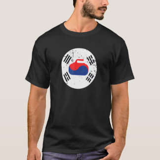 Camiseta South Korea Curling Flag Stone Sport Curler Skip T