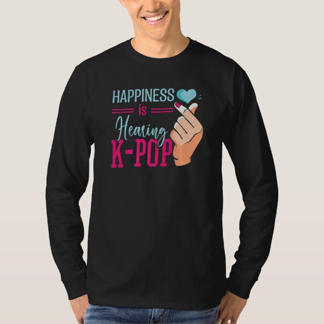 Camiseta South Korea K-Pop Heart Hand Symbol KPop Premium (Anverso)