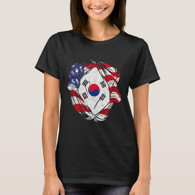 Camiseta South Korea Love South Korea Pride Korean Patriot  (Anverso)