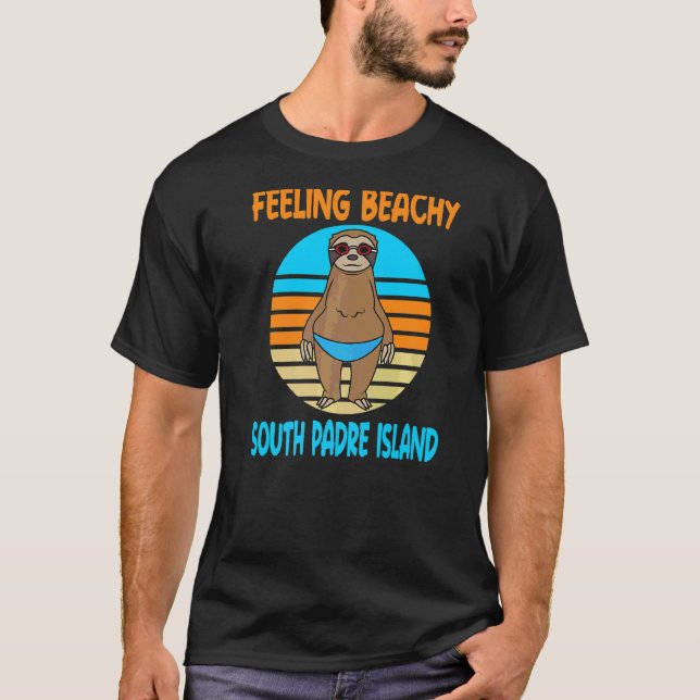 Camiseta South Padre Island Vacation Fun Sloth (Anverso)