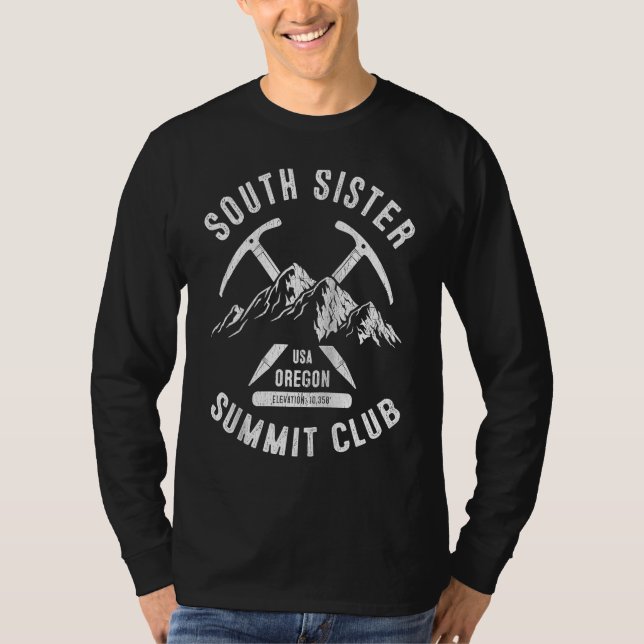 Camiseta South Sister Summit Club I Climbed Mt South Sister (Anverso)