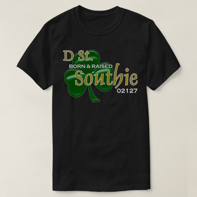 Camiseta Southie D Street Born & Raised 02127 Premium (Diseño del anverso)