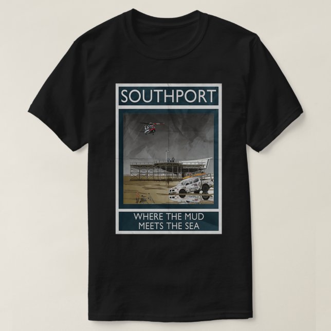 Camiseta Southport, Donde El Barro Se Encuentra Con El Mar (Diseño del anverso)