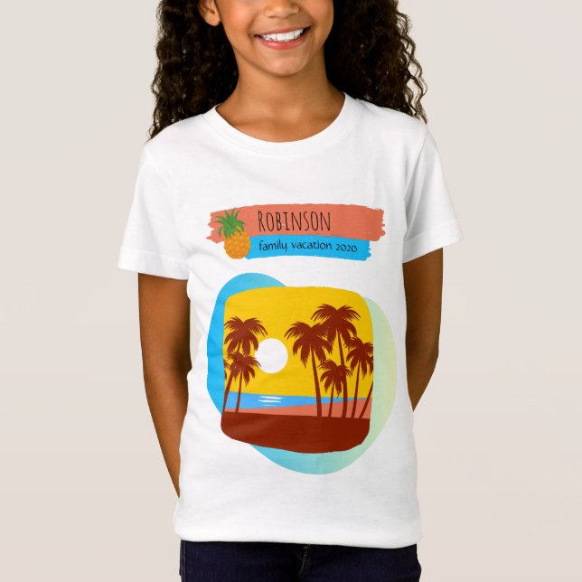 Camiseta Souvenir de acompañamiento de vacaciones tropicale (Anverso)