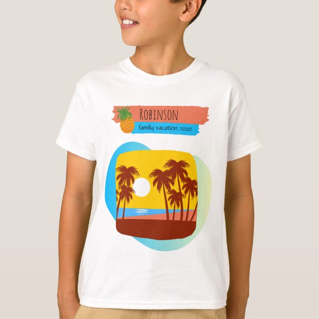 Camiseta Souvenir de acompañamiento de vacaciones tropicale (Anverso)