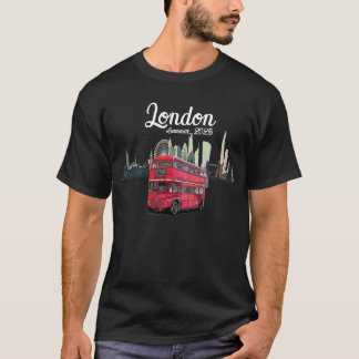 Camiseta Souvenir de Autobús Rojo Skyscape de Londres perso