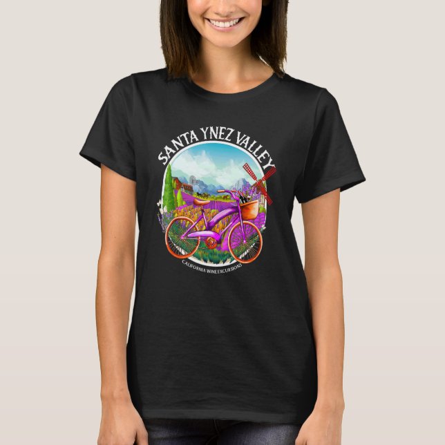 Camiseta Souvenir de ayuno de vinos de Santa Ynez Valley Ca (Anverso)