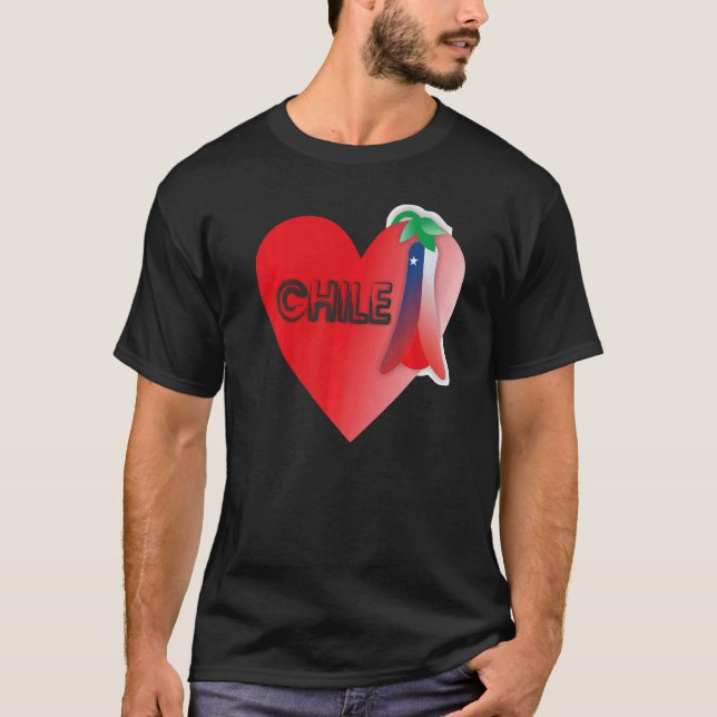 Camiseta souvenir de Chile para hombres mujeres (Anverso)