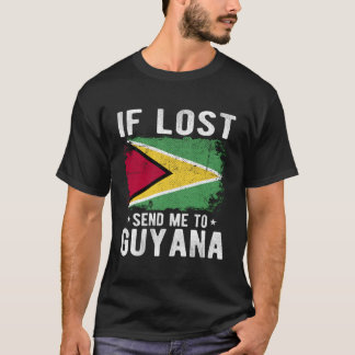 Camiseta Souvenir de la bandera de Guyana - Si se pierde, e