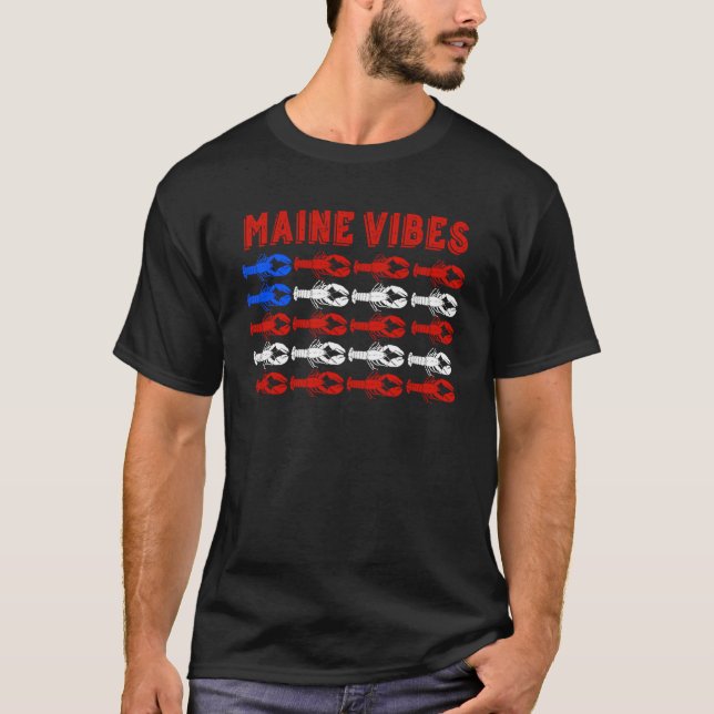 Camiseta Souvenir de la bandera de la langosta patriótica d (Anverso)