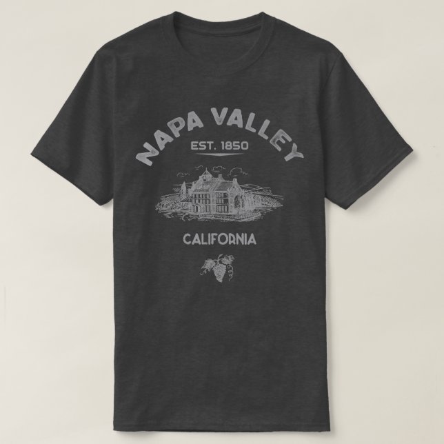 Camiseta Souvenir de la bodega Napa Valley California (Diseño del anverso)