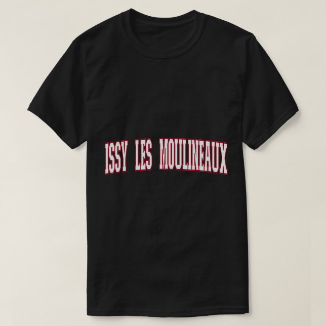 Camiseta Souvenir de la ciudad de Francia Issy-les-Moulinea (Diseño del anverso)