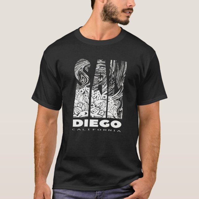 Camiseta Souvenir de la costa del Pacífico de San Diego Cal (Anverso)