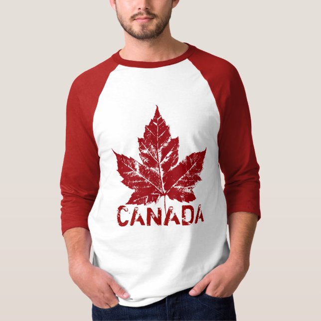 Camiseta Souvenir de la hoja de arce retro de Guay Canada (Anverso)