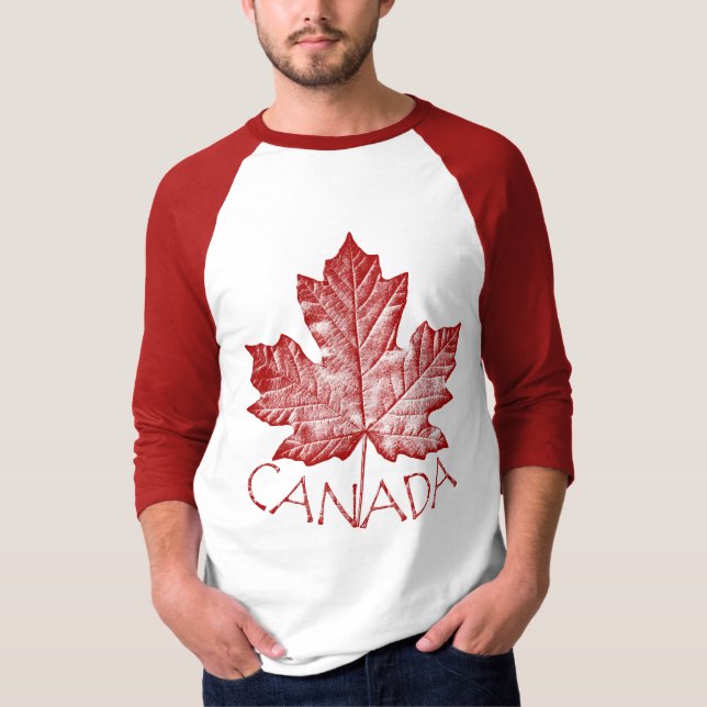 Camiseta Souvenir de la hoja de arce retro de Guay Canada (Anverso)